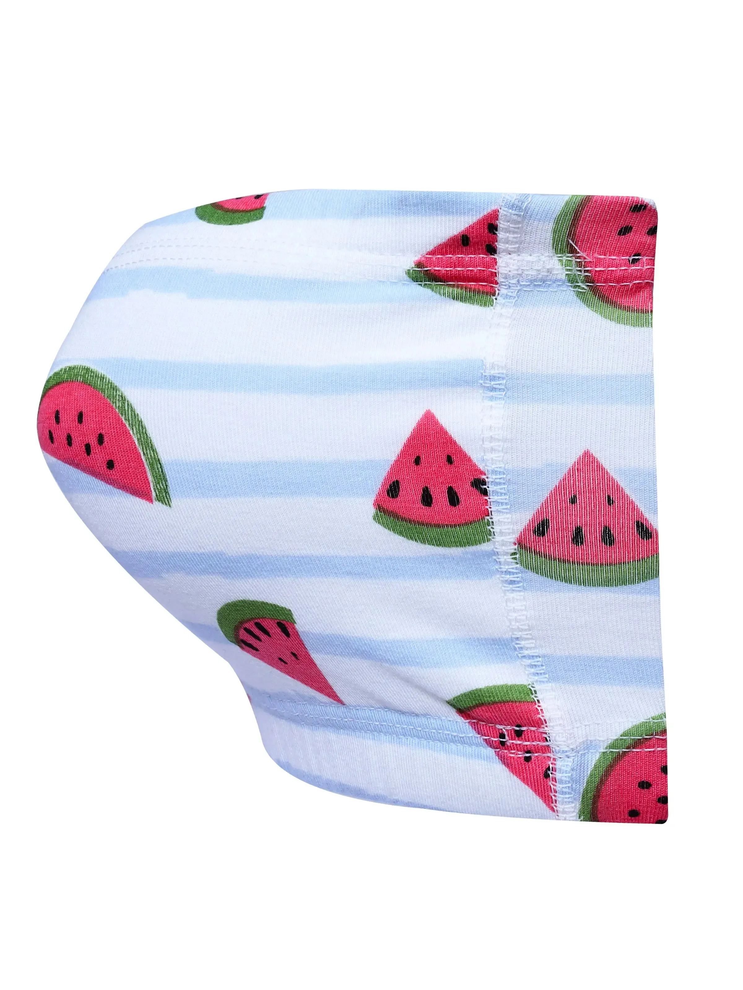 Double-Layer Cotton Tube Bra | Non-Padded Strapless Bra | Watermelon Print Bra