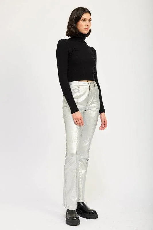 Emory Park Metallic Flared Pants