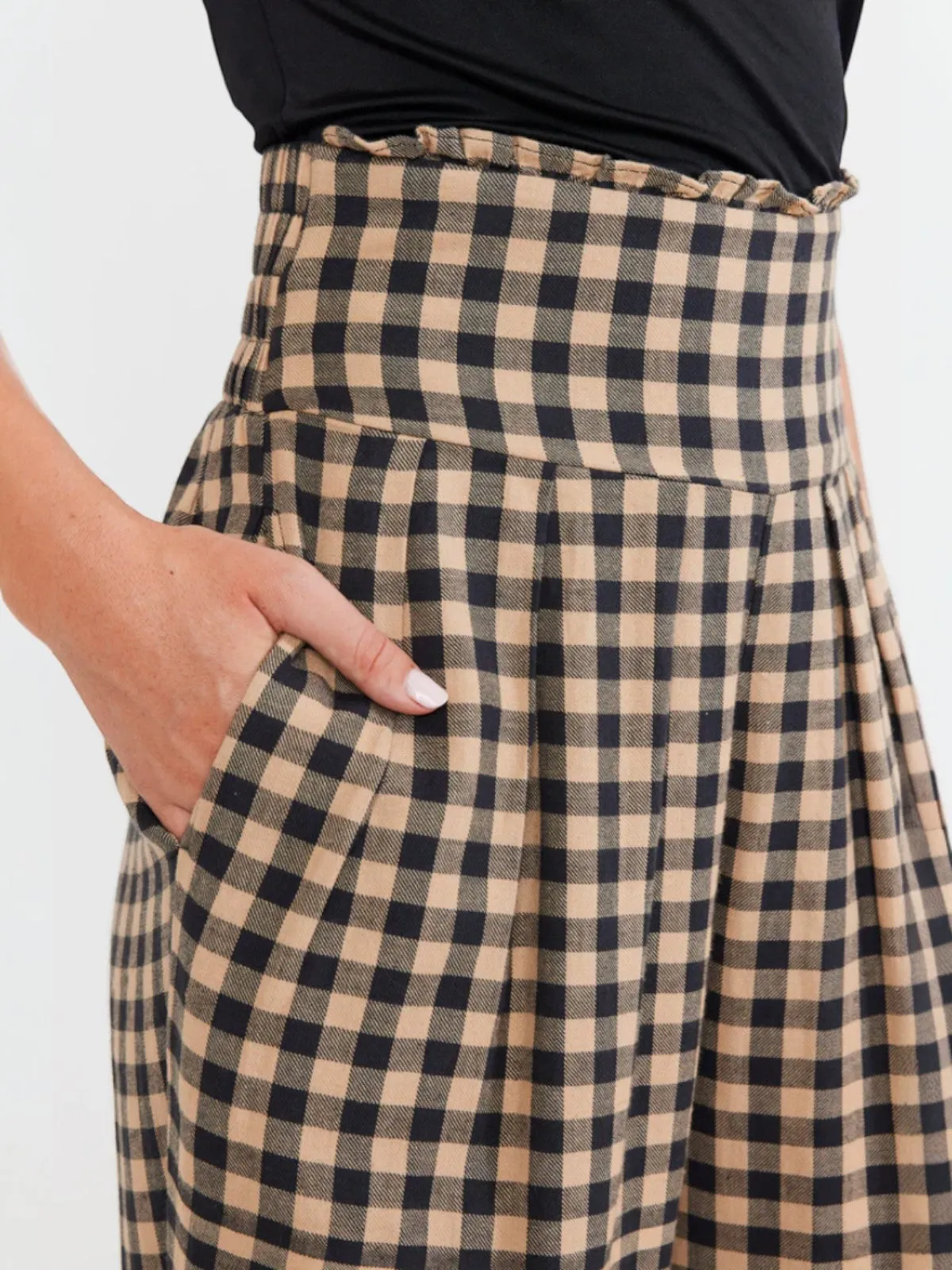 Kirby Pant | Black & Tan Check