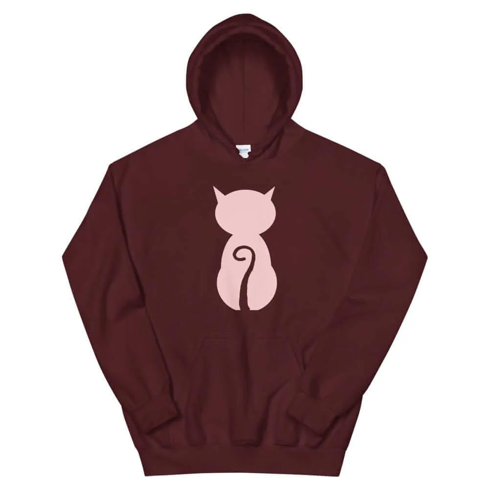 Pink Cat and It's Tail Unisex Hoodie