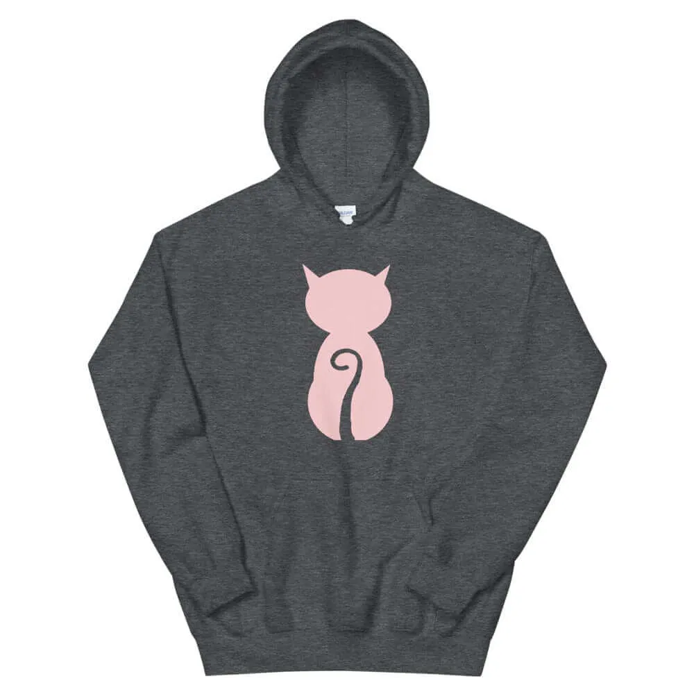 Pink Cat and It's Tail Unisex Hoodie
