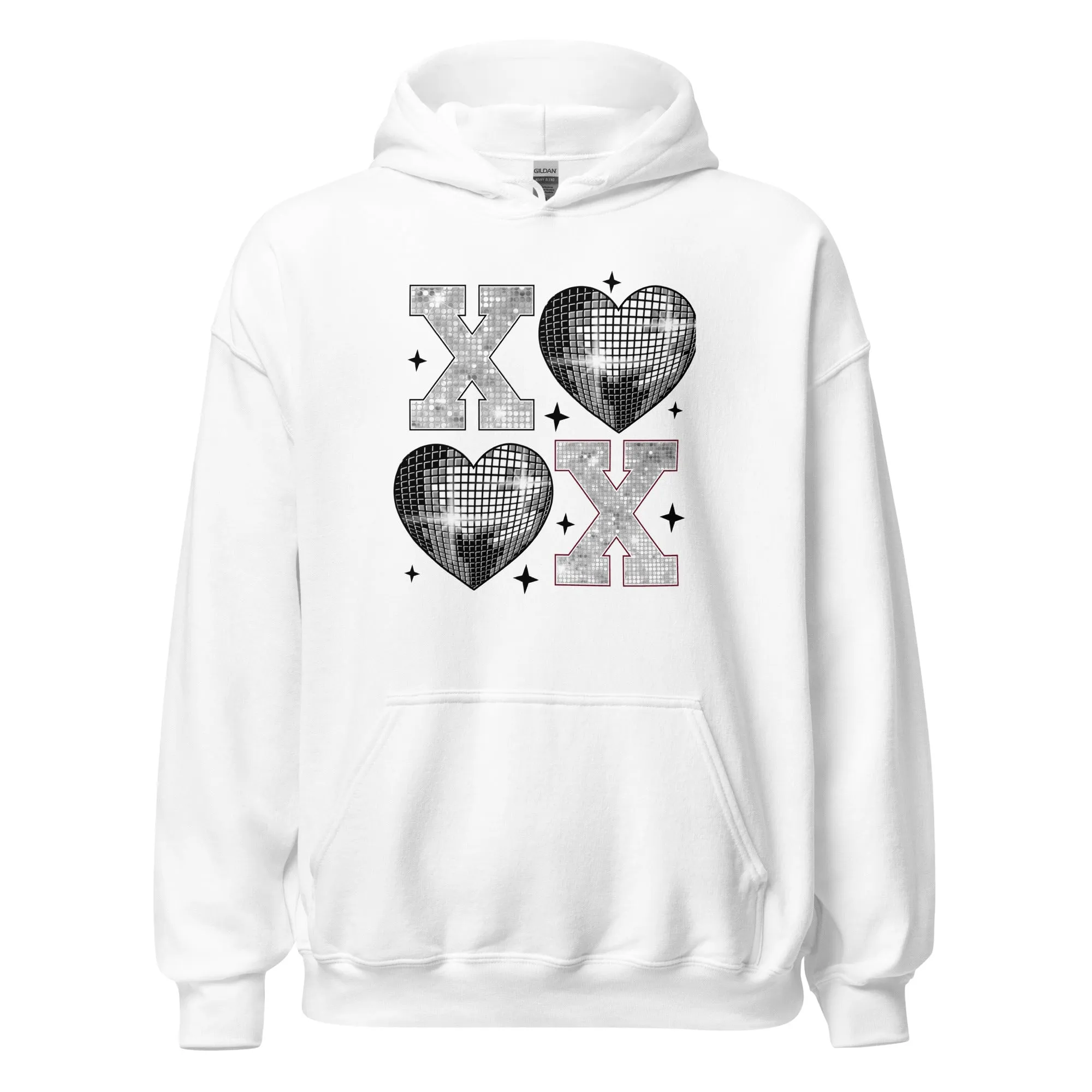 XOXO Silver - Cozy Valentine’s Day Hoodie – Romantic Designs for 2025
